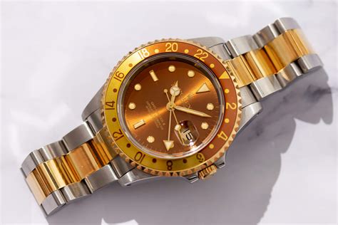 rolex root beer gmt vintage|Rolex gmt root beer price.